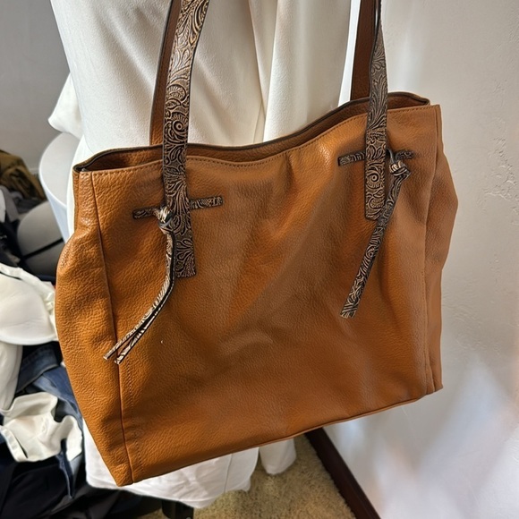 Darcy Marks London Carmel Color Leather Tote Bag TOT5608 - Picture 16 of 16